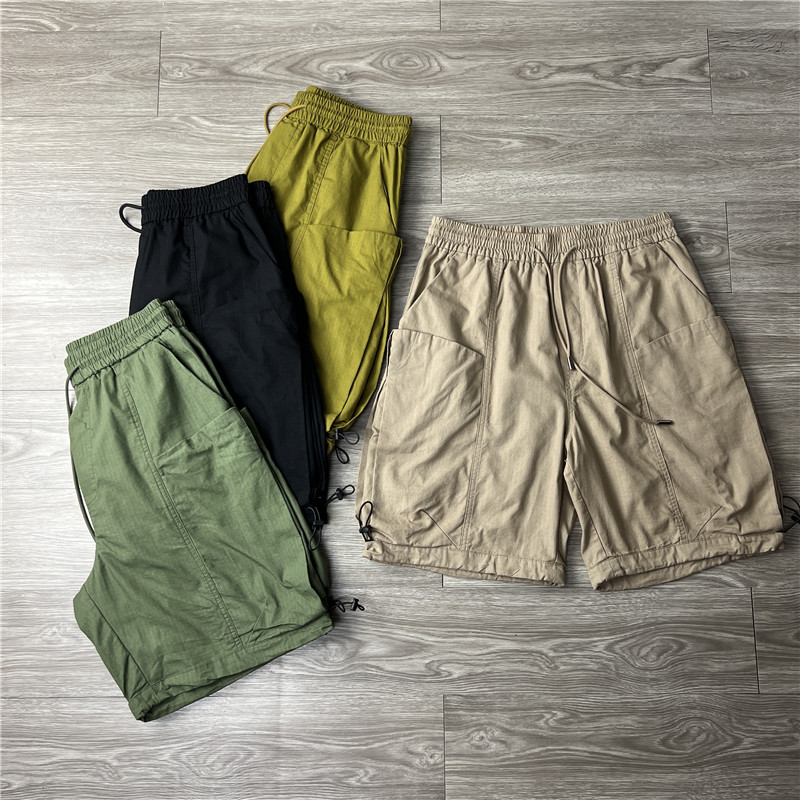 外贸日单尾货夏季潮流宽松休闲五分裤立体口袋中裤男全棉工装短裤