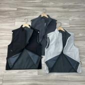 软壳立领马甲 防刮耐磨防风保暖背心男士 户外山系 格纹肌理立体绒