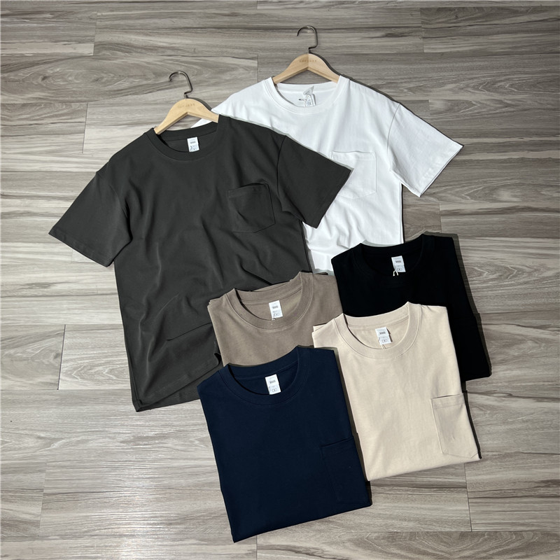 重磅300g全棉小口袋短袖T恤