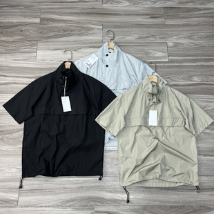 速干透气运动短袖 立领宽松防晒T恤潮 山系机能户外设计师线 贼帅