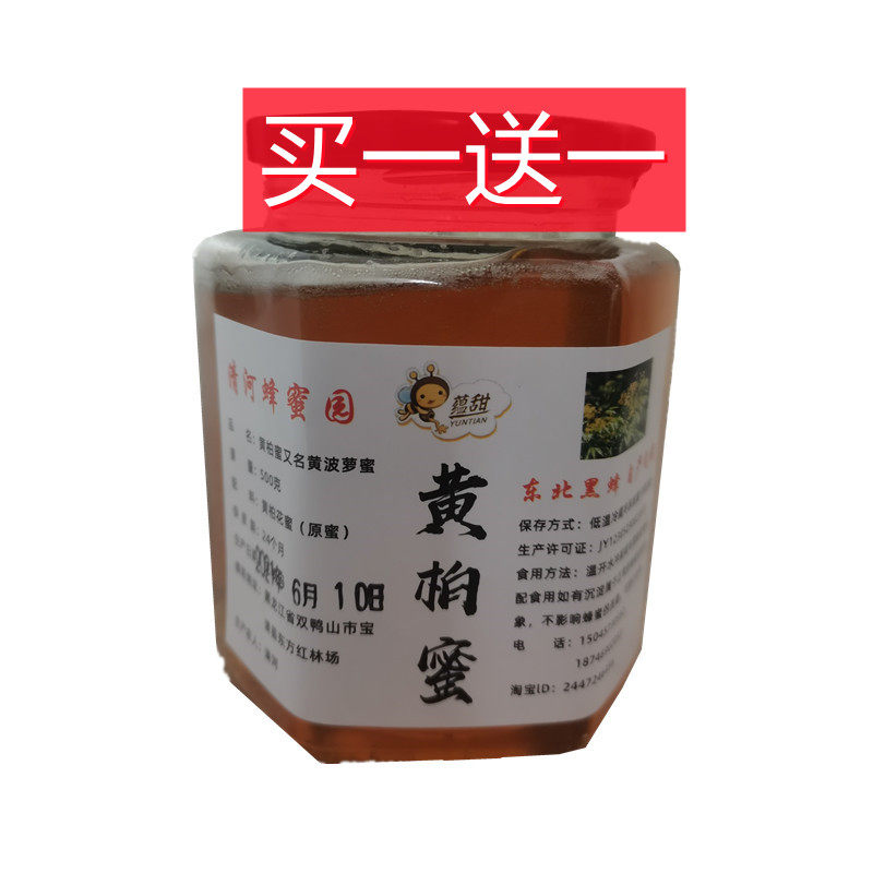 黄柏蜜黄菠萝蜜纯正天然 野生土蜂蜜黑龙江新蜜500克
