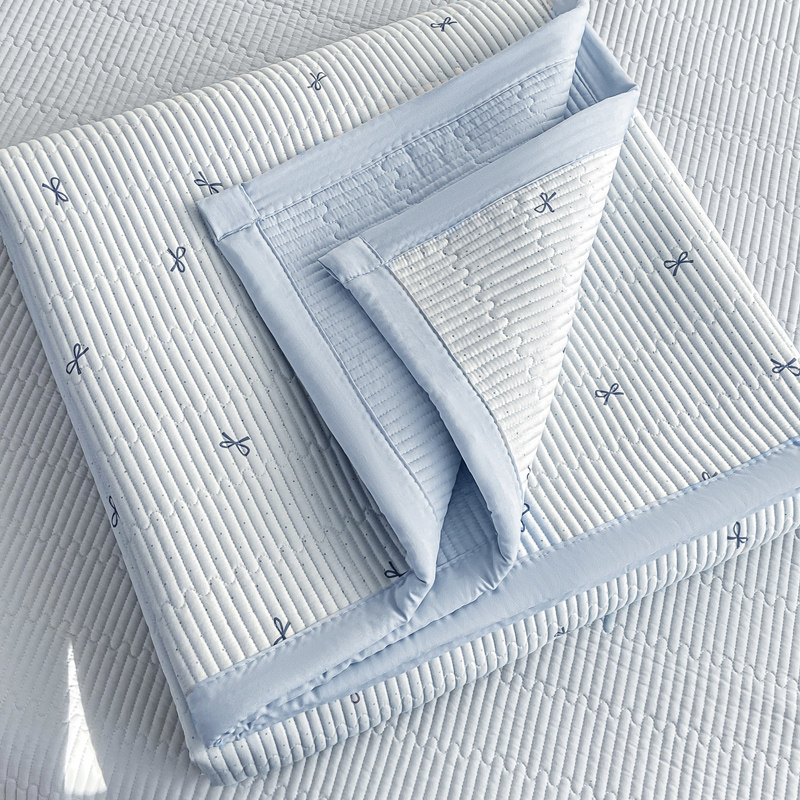 高端A类针织棉床盖 夹棉三件套宿舍单人床单四季通用,床上用品,床盖,淘宝优惠券,粉丝福利购,淘宝优惠卷