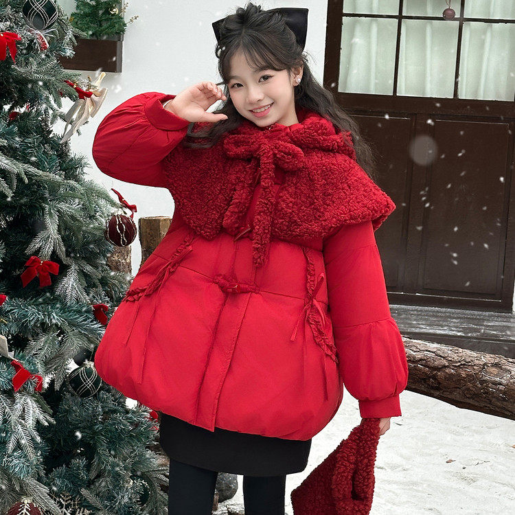 女童红色棉服冬装2025新款儿童时尚加厚牛角扣外套女孩本命年衣服,童装/婴儿装/亲子装,棉袄/棉服,淘宝优惠券,粉丝福利购,淘宝优惠卷