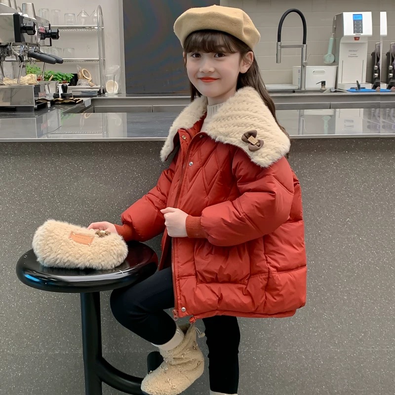 女童冬装棉袄外套2025新款儿童洋气女孩冬季棉衣加厚保暖羽绒棉服