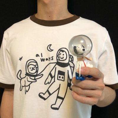 狗狗的故事香草咔叽超级卡通T恤