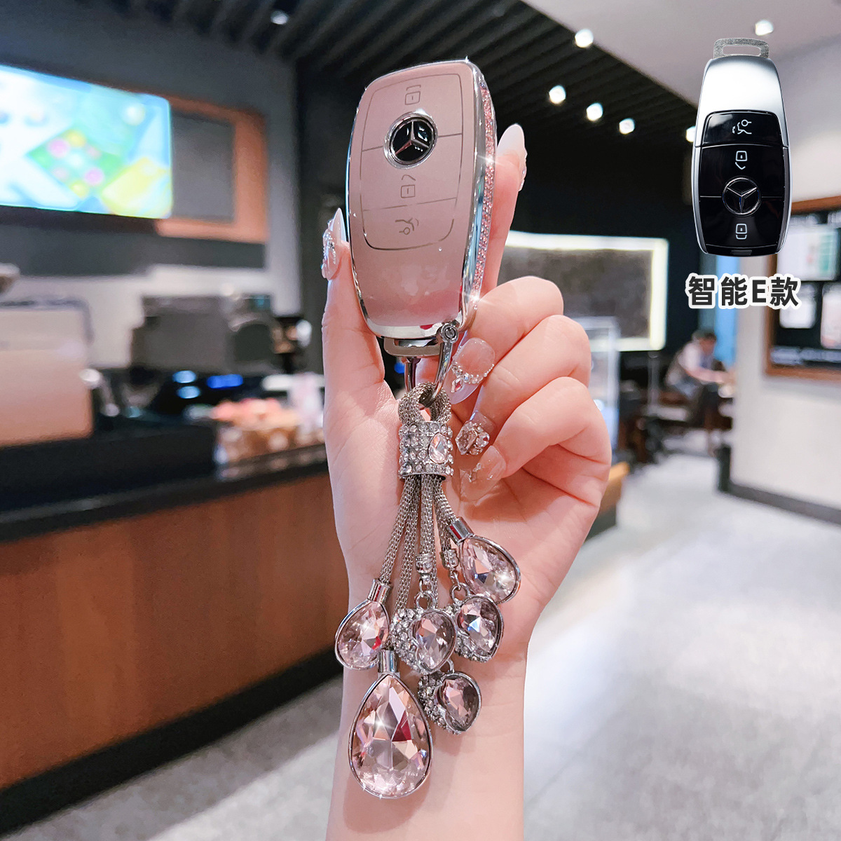 专用奔驰c260l钥匙套e300lglc300la200lglc260gle350高级扣glb220