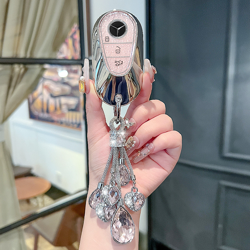 奔驰e300l钥匙套c260l车a200l glcglb220 gle350高级感女扣cla200