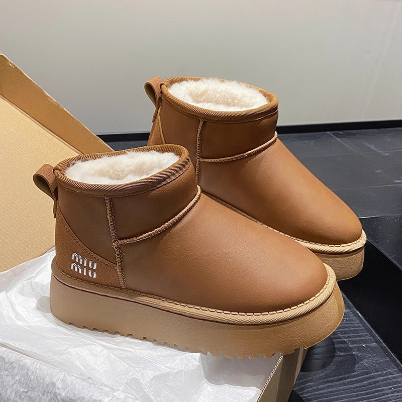 松糕厚底雪地靴女款2025