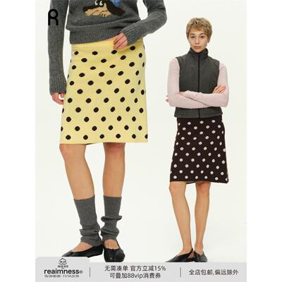 ReAimNess*波点毛织半身