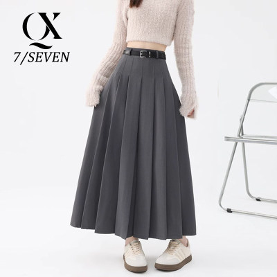 灰色西装半身裙女春夏202