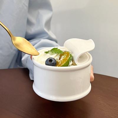 韩国ins开罐头陶瓷汤碗早餐麦片碗沙拉水果碗酸奶甜品小碗布丁碗