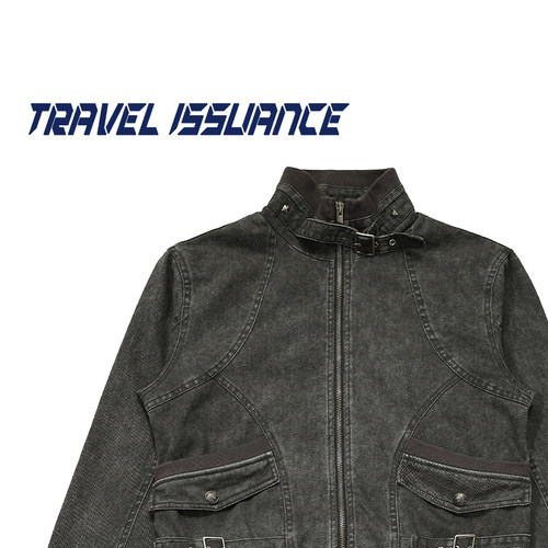 立领短款修身拉链夹克外套女