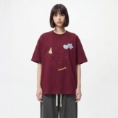 TRAVEL T恤BF ins国潮牌卡通刺绣宽松男女短袖 ISSUANCE 出门寻找