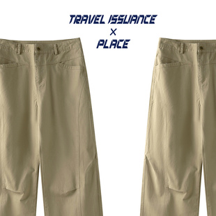 TRAVEL ISSUANCE 周末休闲 ins复古直筒宽松工装休闲裤百搭女国潮