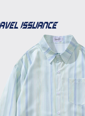 TRAVEL ISSUANCE 到此为止 日系原创小众休闲新款宽松长袖衬衫BF