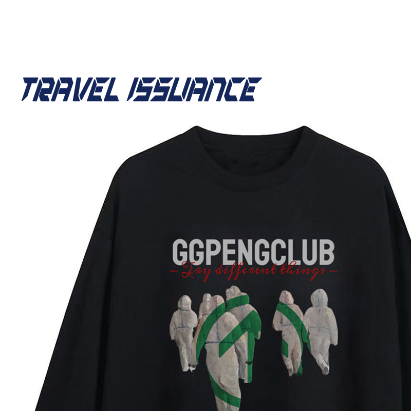 痞帅宽松休闲圆领情侣长袖T恤