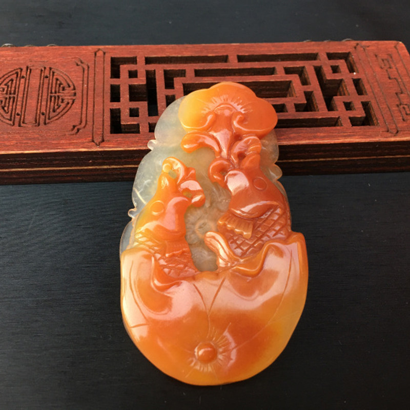 黄龙玉年年有余水红料