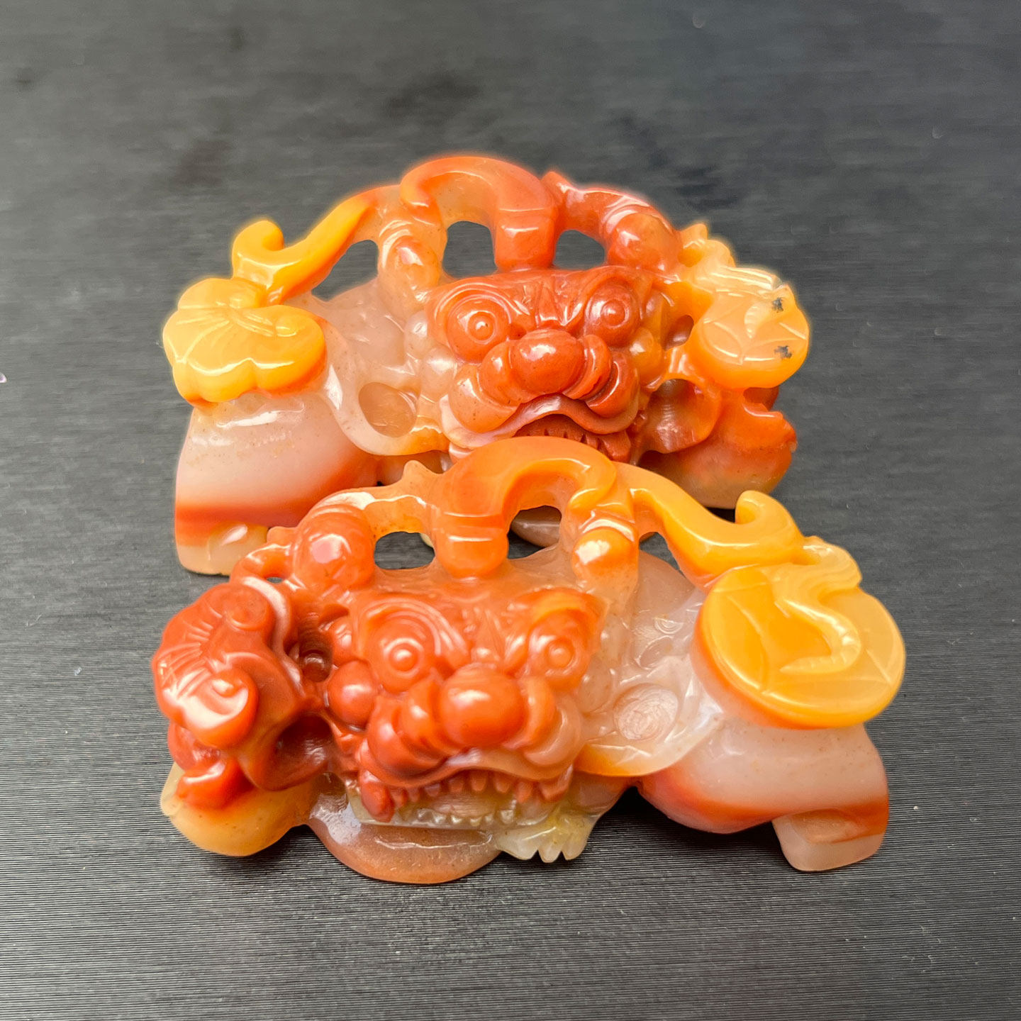 云南纯天然黄龙玉霸王貔貅男女款吊坠三彩巧色招财进宝