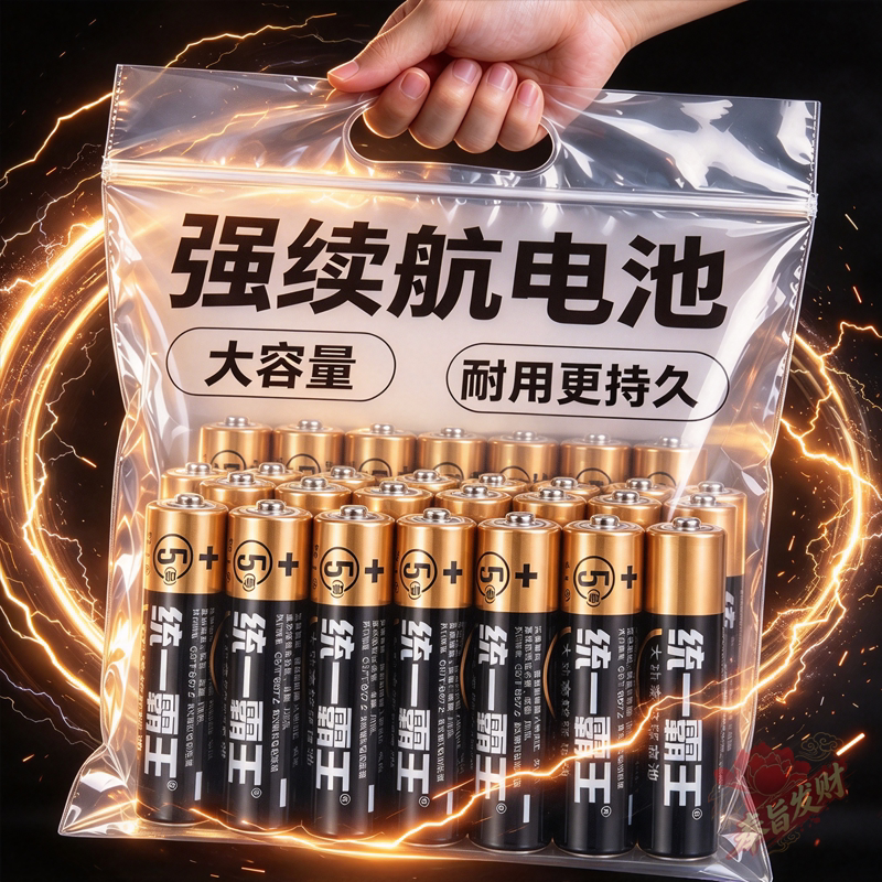 统一霸王电池7号5号遥控器电池七号碳性儿童玩具电池鼠标闹钟电池