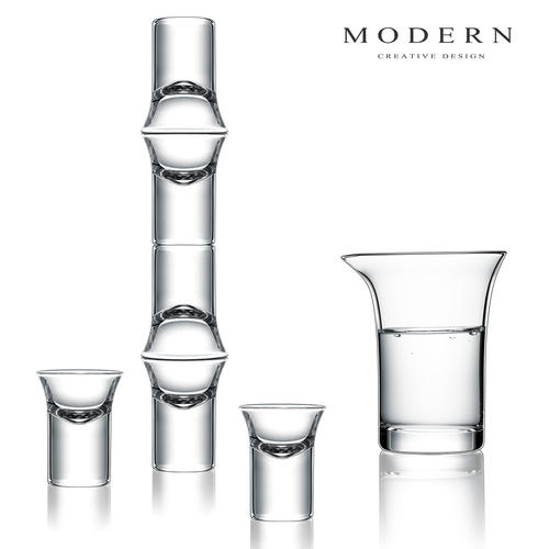 摩登MODERN轻奢高级竹影酒器套装酒杯酒壶礼盒送长辈礼物乔迁礼品
