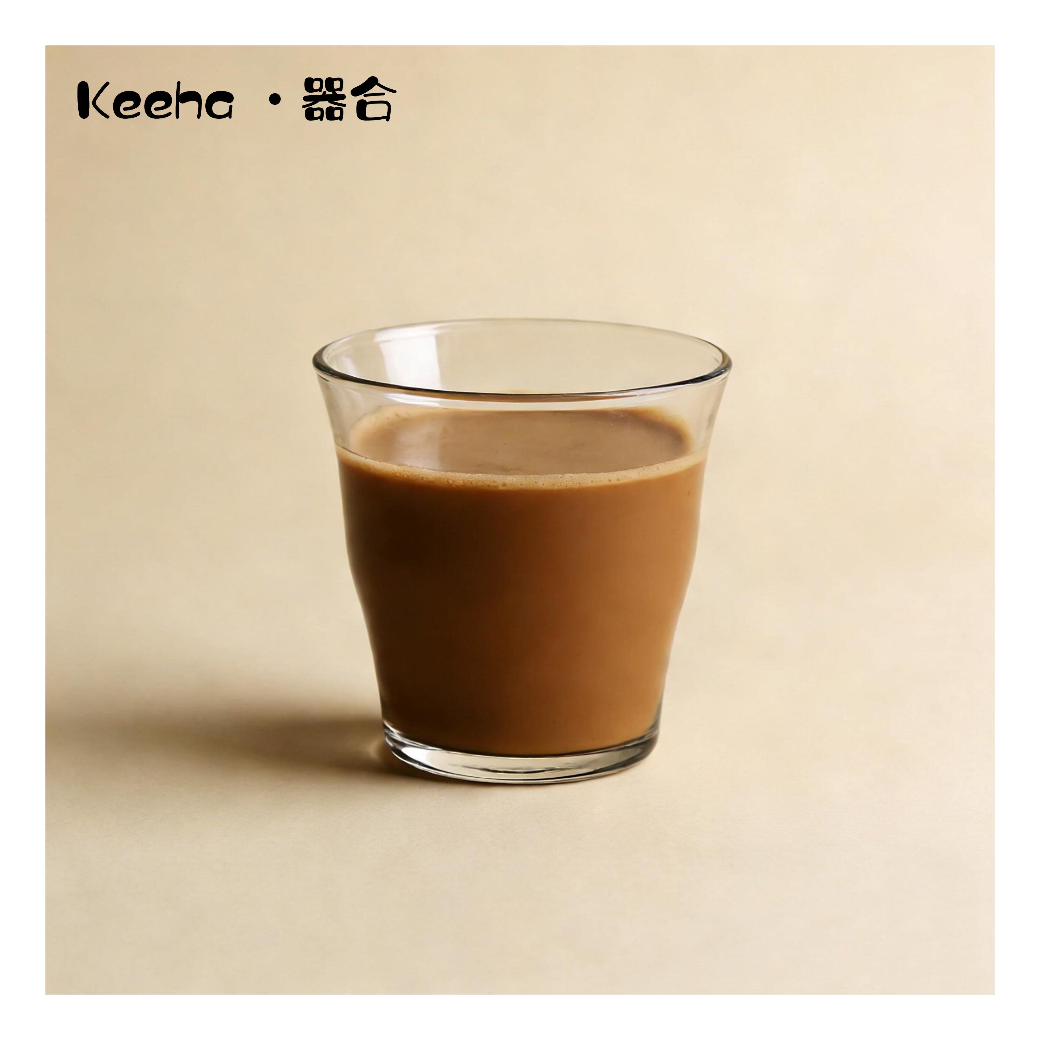 高硼硅玻璃水波杯冰美式耐热透明玻璃杯高颜值果汁杯dirty咖啡杯