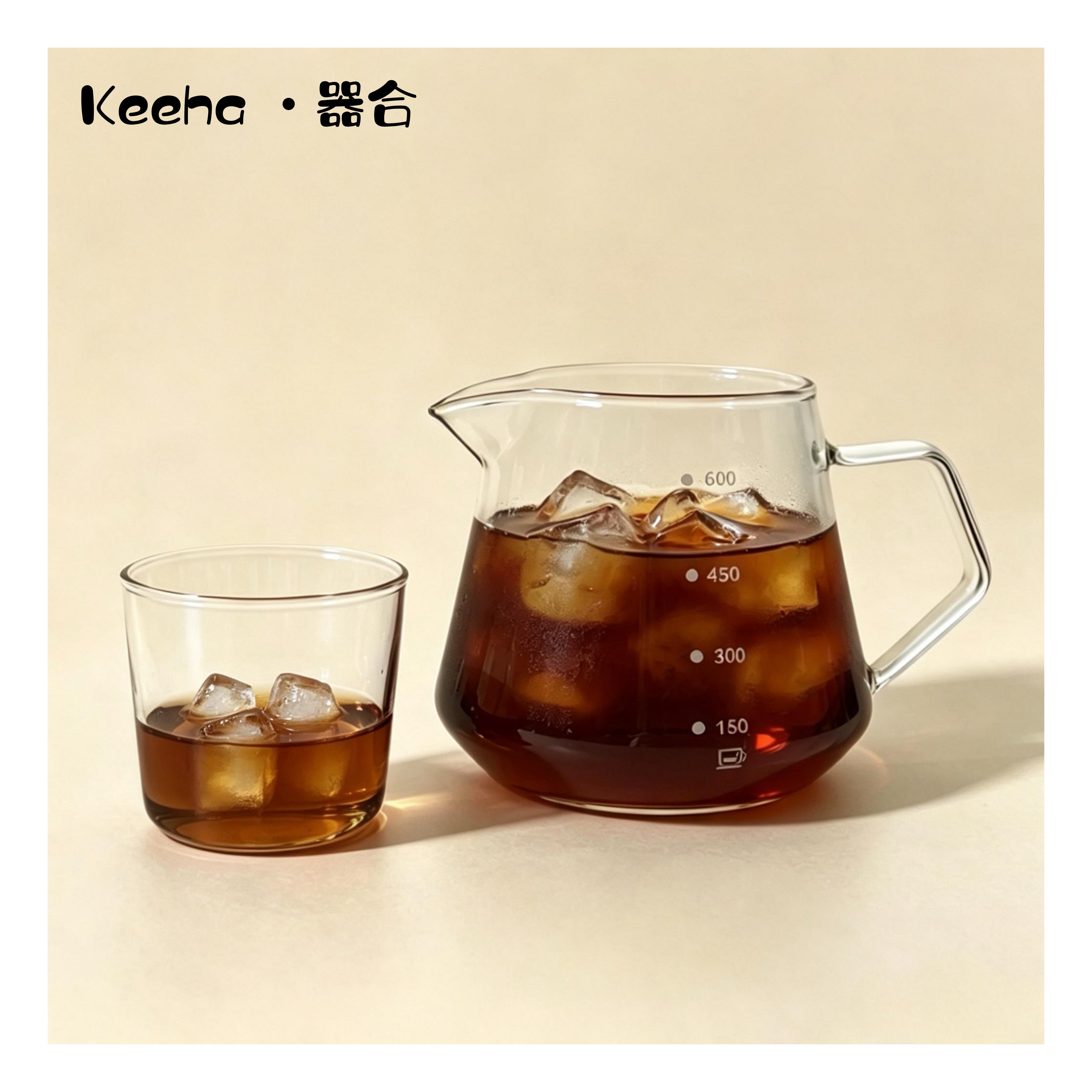 手冲大容量咖啡壶分享壶加厚高硼硅耐热玻璃杯滤纸杯带刻度公道杯