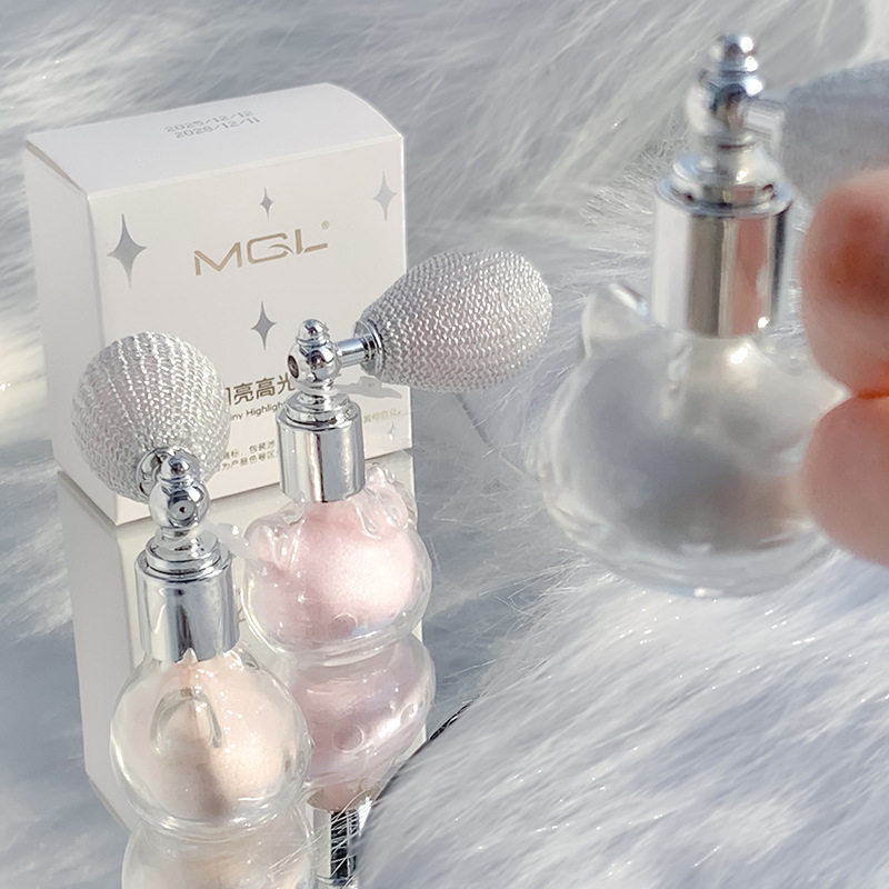 MGL跨境闪粉气囊高光喷雾细闪喷粉珠光提亮百搭散粉新娘妆提亮液