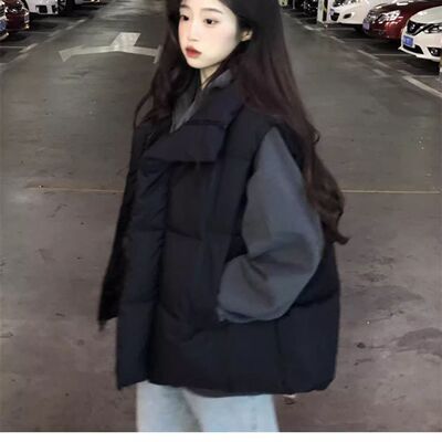 新款美式棉马甲大码防冻叠穿棉服