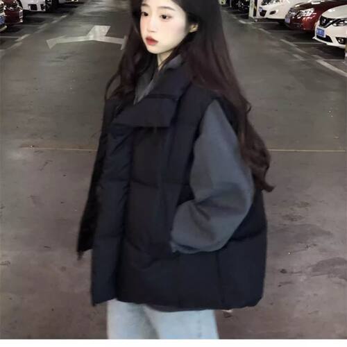 新款美式棉马甲大码防冻叠穿棉服