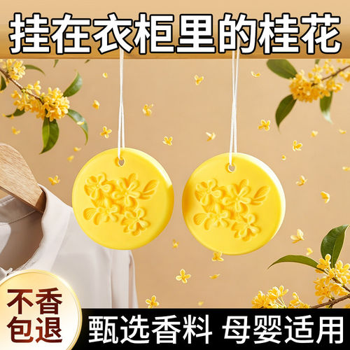 金桂圆形香氛蜡片桂花香片衣柜除味香挂持久留香新款高级小众卧室