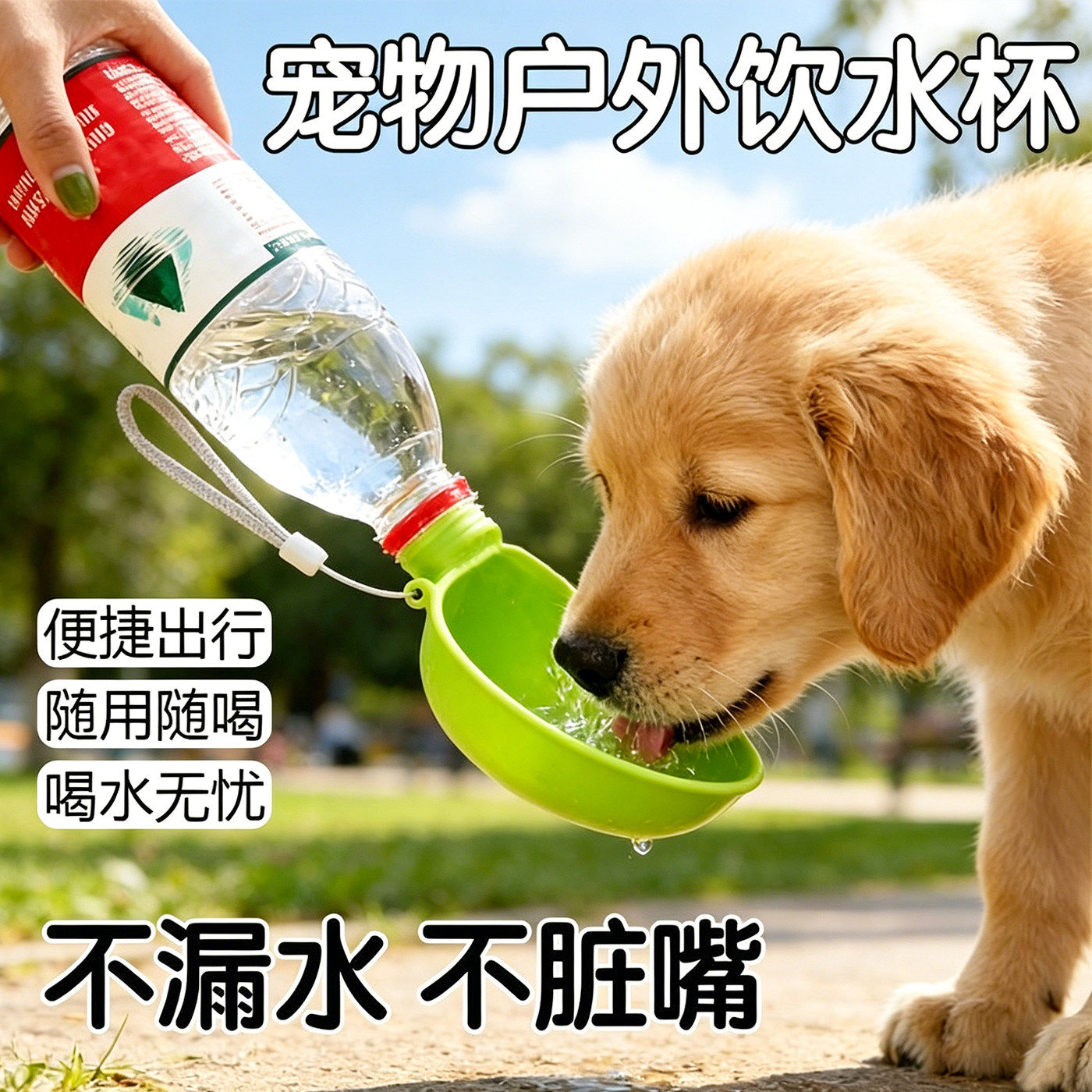 狗狗外出水杯便携宠物户外饮水器喂水器遛狗随行水壶小狗喝水神器
