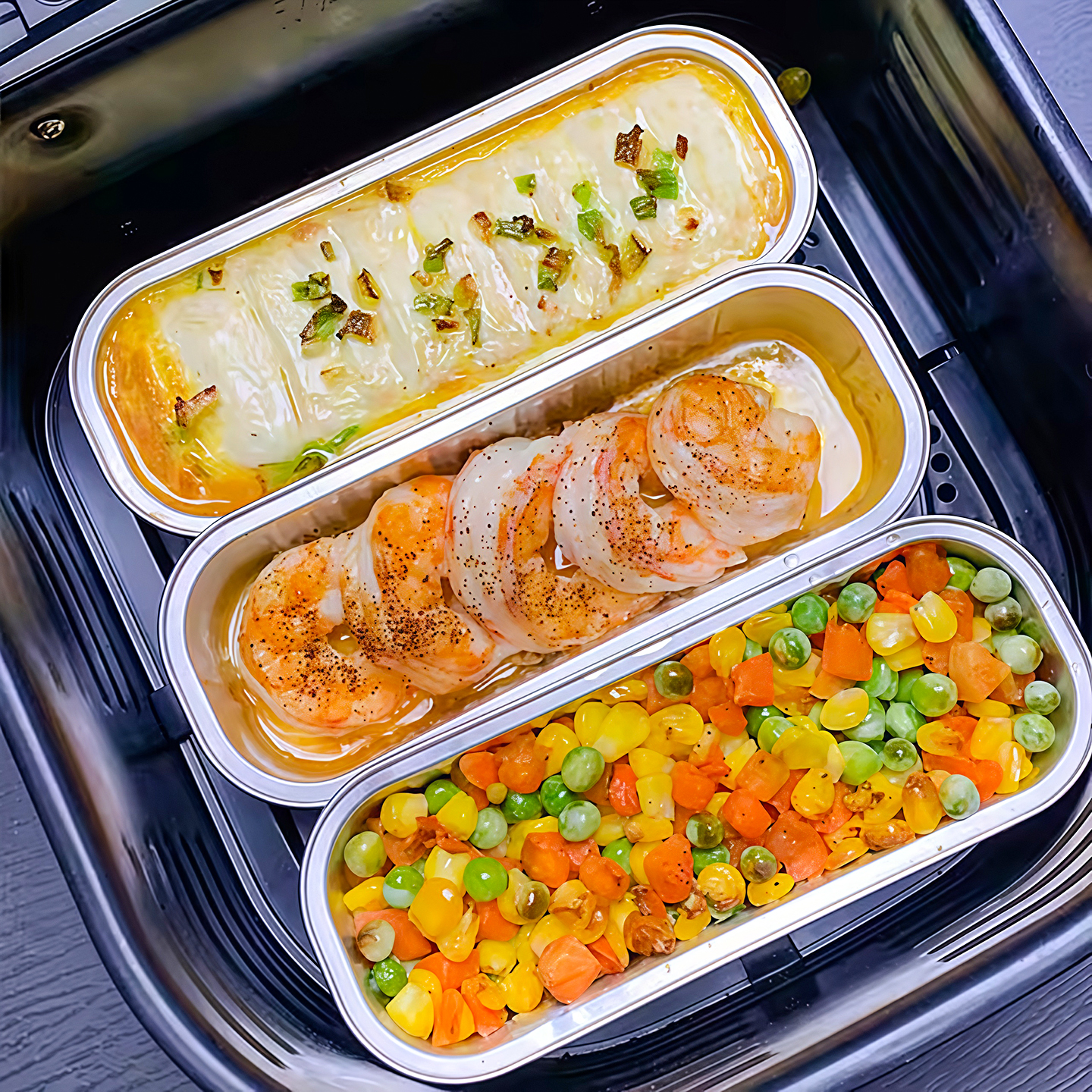 空气炸锅锡纸碗铝箔可重复家用烤箱蛋糕布丁烘焙模具小锡纸盒杯盘