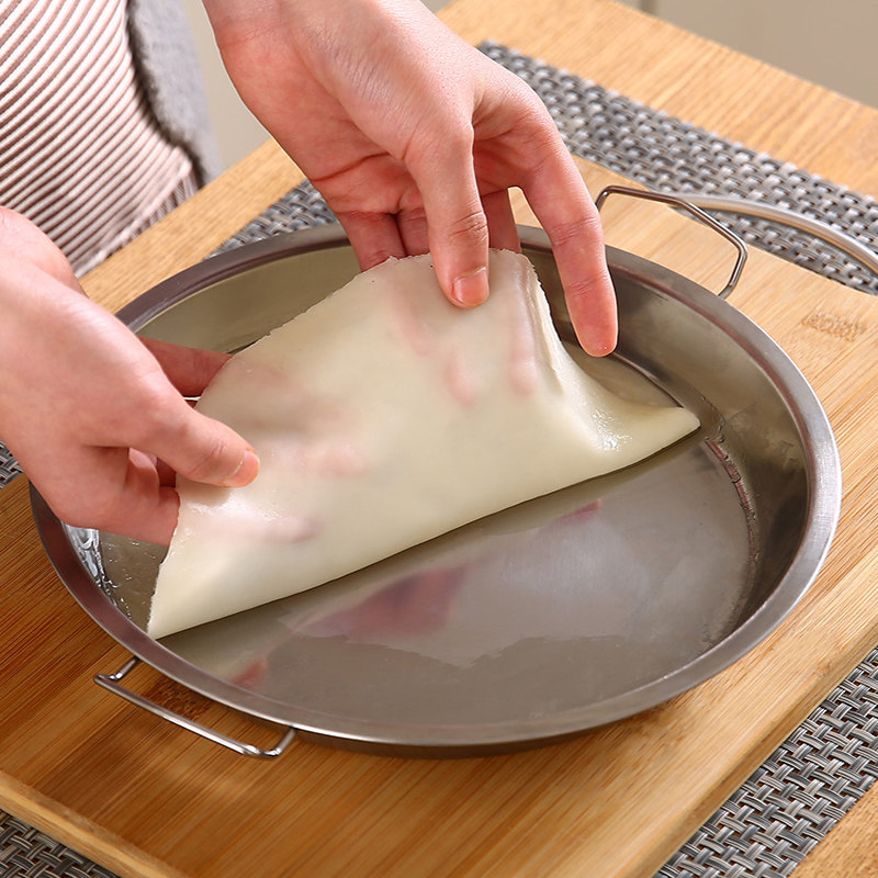 不锈钢蒸凉皮锣锣做凉皮的制作工具创意圆形蒸盘家用肠粉面皮盘子