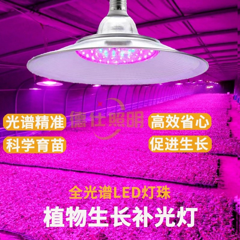 LED植物生长灯全光谱法师草莓家用粉色蔬菜大棚室内补光灯养殖