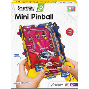 搭建DIY木制机械迷你弹球机街机游戏儿童工程益智玩具正版Pinball