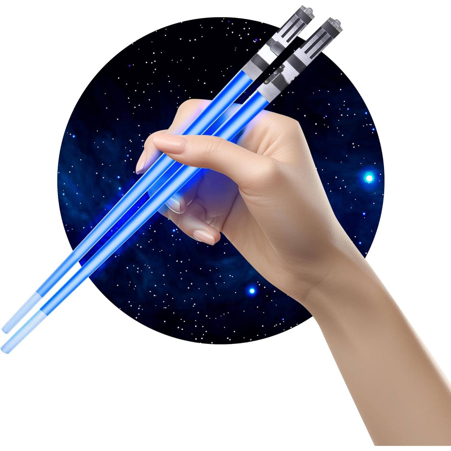 星球大战发光光剑筷子多色LED可清洗美食工具玩具正版 Star Wars