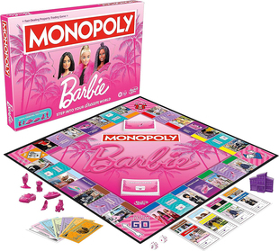 芭比娃娃粉红踏进你的梦想世界大富翁强手棋益智玩具正版 Barbie