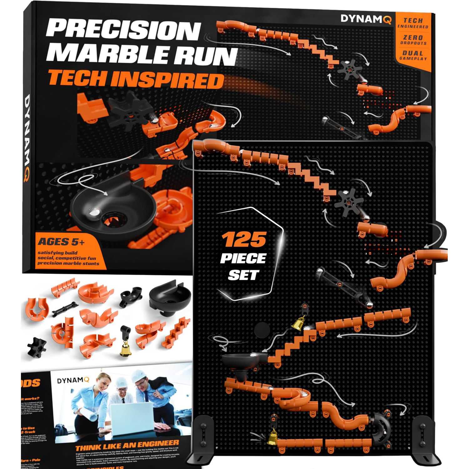 精密弹珠轨道搭建3D双面迷宫儿童工程设计游戏STEM玩具正版Marble