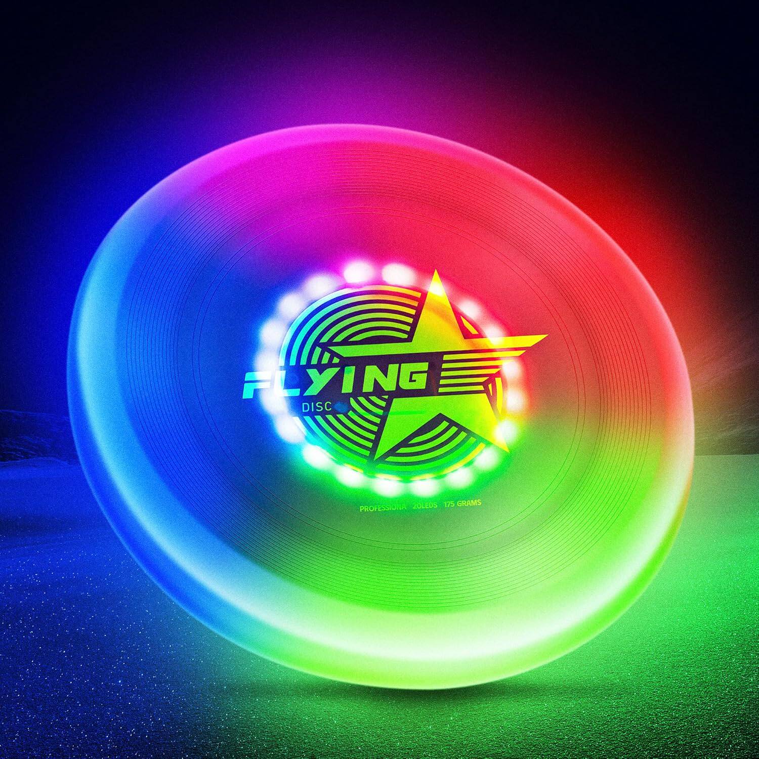 充电智能发光变色户外飞碟飞盘游戏防水玩具正版 LED Flying Disc