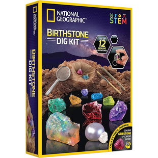 国家地理生日宝石石头挖掘套装科学益智玩具正品 BirthStone Dig