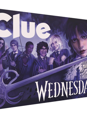 经典神秘策略游戏线索星期三亚当斯棋盘游戏正版 CLUE WEDNESDAY