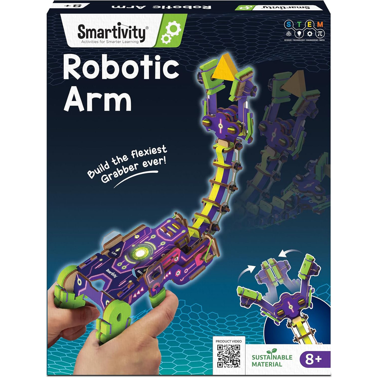 组装机械臂操控机械爪互动工程STEM游戏套件玩具正版 Robotic Arm