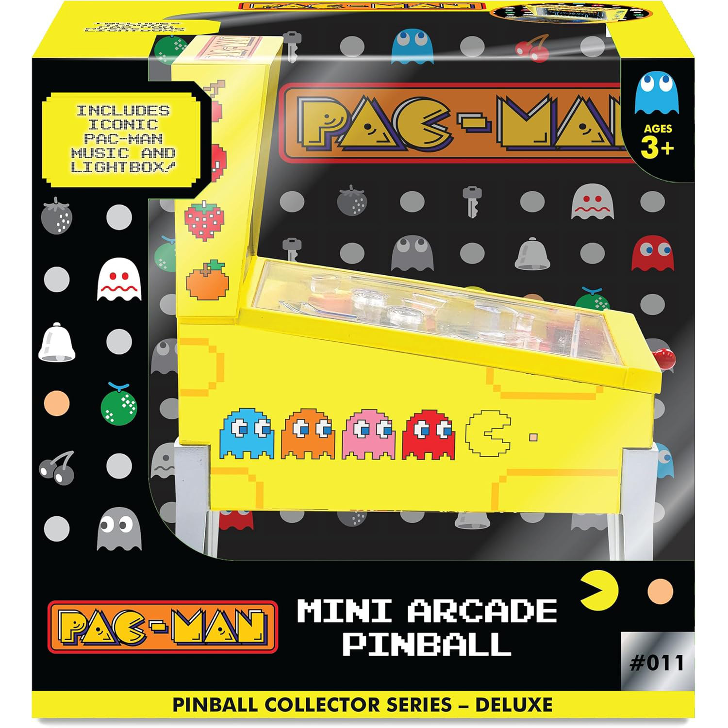 迷你街机弹珠台灯光音效经典桌面游戏儿童玩具正版Pinball PacMan
