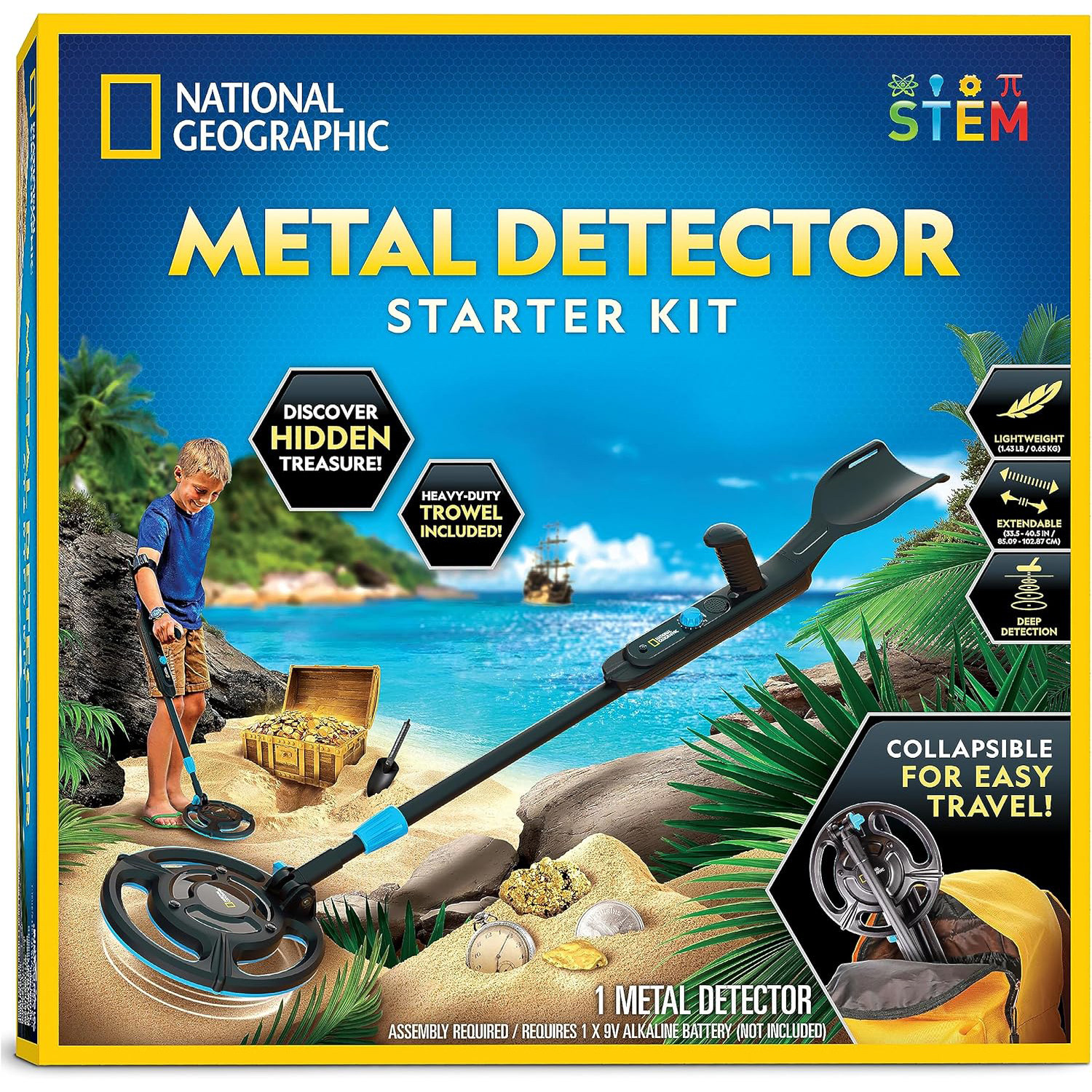 国家地理金属探测器寻宝猎人折叠防水科学玩具正版Metal Detector