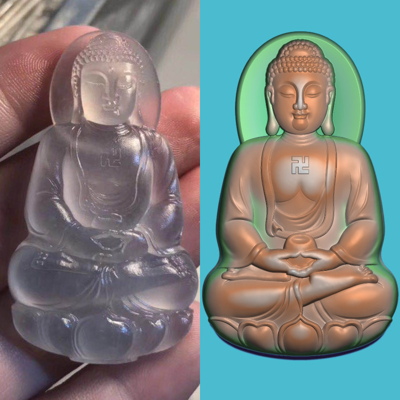 新款大日如来精雕图精品人物灰度图正装佛祖电脑雕刻图爆款正反面