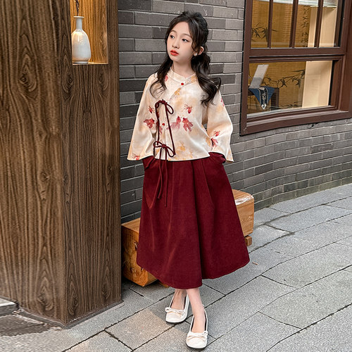 女童汉服套装春季新款