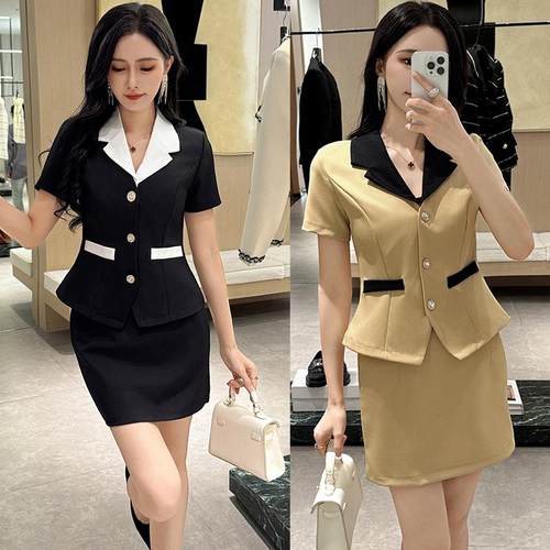 足浴技师工作服女酒店前台职业装