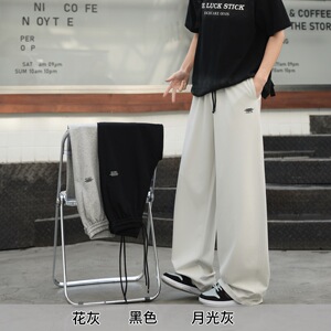 青少年裤子夏季薄款2026新款男大童运动裤初中生宽松帅气防蚊卫裤