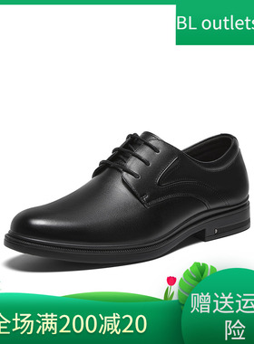 百思图2025春季新款商场同款商务通勤粗跟男正装皮鞋22081AM5