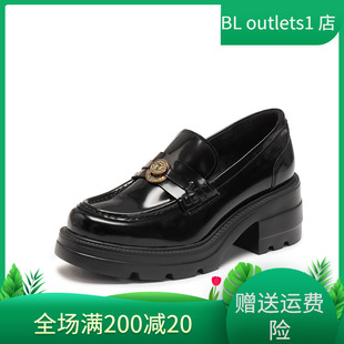 一脚蹬女鞋 英伦风小皮鞋 EEZ05AA6 许愿币爵士乐福鞋 思加图2026新款